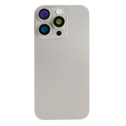 For Apple iPhone 16 Pro Max Back Glass With NFC, Enlarged Camera Frame Natural Titanium Compatible