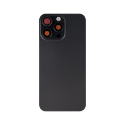 For Apple iPhone 15 Pro Max Back Glass With NFC, Enlarged Camera Frame Black Titanium Compatible