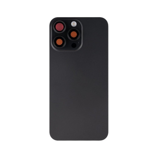 For Apple iPhone 15 Pro Max Back Glass With NFC, Enlarged Camera Frame Black Titanium Compatible