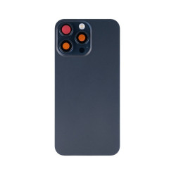 For Apple iPhone 15 Pro Max Back Glass With NFC, Enlarged Camera Frame Blue Titanium Compatible