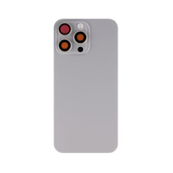 For Apple iPhone 15 Pro Max Back Glass With NFC, Enlarged Camera Frame Natural Titanium Compatible