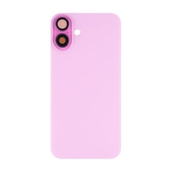 For Apple iPhone 16 Plus Back Glass Without NFC, Enlarged Camera Frame Pink Compatible