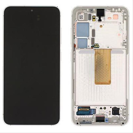 SAMSUNG GALAXY S23 PLUS S916B DISPLAY AND DIGITIZER COMPLETE CREAM SERVICEPACK