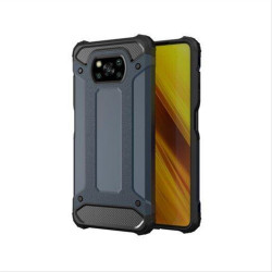 Hybrid Armor Case Tough Rugged Cover for Xiaomi Poco X3 NFC / Poco X3 Pro blue