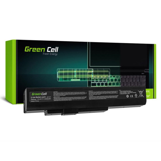 Green Cell Battery for MSI A6400 CR640 CX640 MS-16Y1 / 14,4V 4400mAh MS04 Green Cell Battery for MSI A6400 CR640 CX640 MS-16Y1 / 14,4V 4400mAh MS04