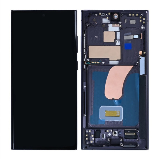 Samsung Galaxy S23 Ultra S918B Display And Digitizer With Frame Phantom Black Soft-OLED
