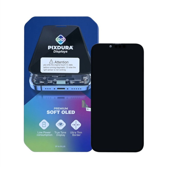 PIXDURA For Apple iPhone 14 Plus Display And Digitizer Soft-OLED (Run Diagnostics) (60Hz)