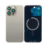 For Apple iPhone 15 Pro Max Back Glass Without NFC, Enlarged Camera Frame Natural Titanium Compatible