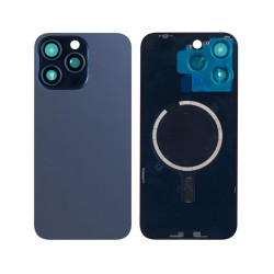 For Apple iPhone 15 Pro Back Glass Without NFC, Enlarged Camera Frame Blue Titanium Compatible For Apple iPhone 15 Pro Back Glass Without NFC, Enlarged Camera Frame Blue Titanium Compatible