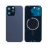 For Apple iPhone 15 Pro Back Glass Without NFC, Enlarged Camera Frame Blue Titanium Compatible