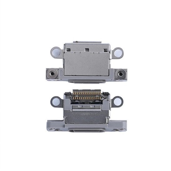 For Apple iPhone 16 Pro, 16 Pro Max System Charging Port White Titanium Pulled (10pcs)