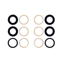 For Apple iPhone 17 Pro, iPhone 17 Pro Max Camera Lens Cover Set Black OEM