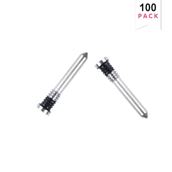 For iPhone 16, 16 Plus, 16 Pro, 16 Pro Max Bottom Screws Silver (100-Pack)