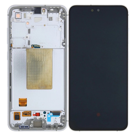 Samsung Galaxy S24 FE S721B Display And Digitizer With Frame Silver Service Pack