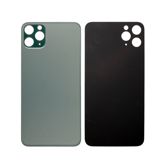 For Apple iPhone 11 Pro Max Back Glass, Enlarged Camera Frame Green Compatible