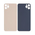 For Apple iPhone 11 Pro Max Back Glass, Enlarged Camera Frame Gold Compatible