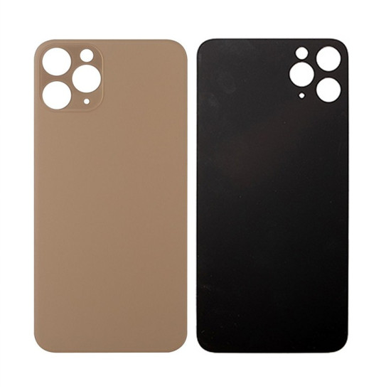 For Apple iPhone 11 Pro Back Glass, Enlarged Camera Frame Gold Compatible