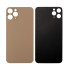 For Apple iPhone 11 Pro Back Glass, Enlarged Camera Frame Gold Compatible
