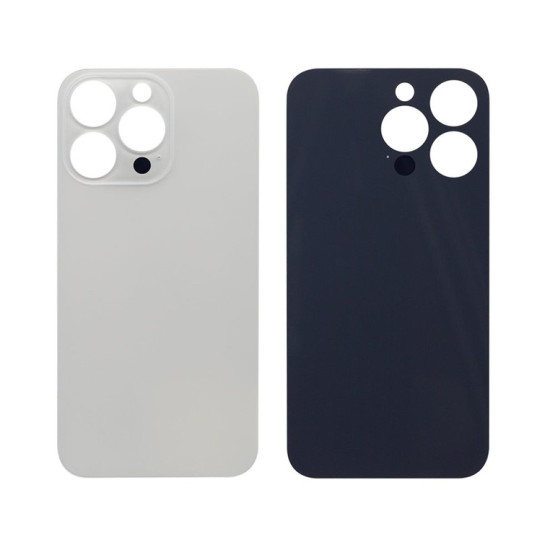 For Apple iPhone 13 Pro Back Glass, Enlarged Camera Frame Silver Compatible
