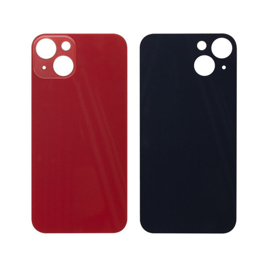 For Apple iPhone 13 Back Glass, Enlarged Camera Frame Red Compatible