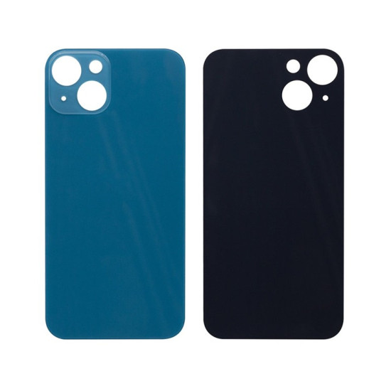 For Apple iPhone 13 Back Glass, Enlarged Camera Frame Blue Compatible