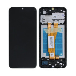 Samsung Galaxy A03 Core A032F Display And Digitizer With Frame Black Service Pack