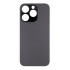 For Apple iPhone 14 Pro Max Back Glass Without NFC, Enlarged Camera Frame Space Black Compatible