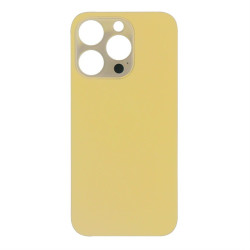 For Apple iPhone 14 Pro Back Glass Without NFC, Enlarged Camera Frame Gold Compatible