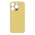 For Apple iPhone 14 Pro Back Glass Without NFC, Enlarged Camera Frame Gold Compatible