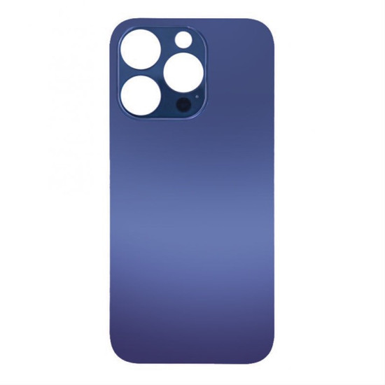 For Apple iPhone 14 Pro Back Glass Without NFC, Enlarged Camera Frame Deep Purple Compatible