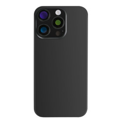 For Apple iPhone 16 Pro Max Back Glass With NFC, Enlarged Camera Frame Black Titanium Compatible