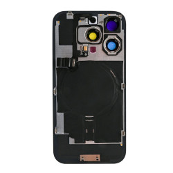 For Apple iPhone 16 Pro Max Back Glass With NFC, Enlarged Camera Frame Black Titanium Compatible For Apple iPhone 16 Pro Max Back Glass With NFC, Enlarged Camera Frame Black Titanium Compatible