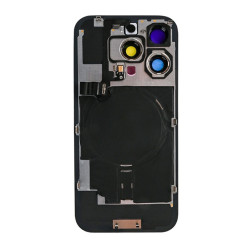 For Apple iPhone 16 Pro Back Glass With NFC, Enlarged Camera Frame White Titanium Compatible