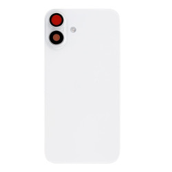 For Apple iPhone 16 Back Glass With NFC, Enlarged Camera Frame White Compatible