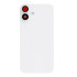 For Apple iPhone 16 Back Glass With NFC, Enlarged Camera Frame White Compatible