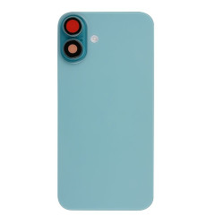For Apple iPhone 16 Back Glass With NFC, Enlarged Camera Frame Teal Compatible