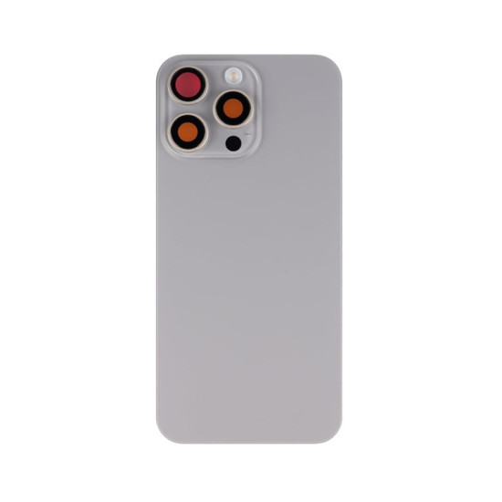 For Apple iPhone 15 Pro Max Back Glass With NFC, Enlarged Camera Frame Natural Titanium Compatible