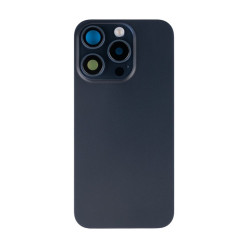 For Apple iPhone 15 Pro Back Glass With NFC, Enlarged Camera Frame Blue Titanium Compatible