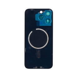 For Apple iPhone 15 Pro Max Back Glass Without NFC, Enlarged Camera Frame Black Titanium Compatible