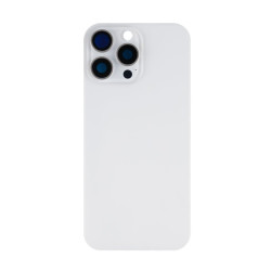 For Apple iPhone 16 Pro Max Back Glass Without NFC, Enlarged Camera Frame White Titanium Compatible
