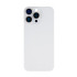 For Apple iPhone 16 Pro Max Back Glass Without NFC, Enlarged Camera Frame White Titanium Compatible