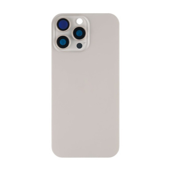 For Apple iPhone 16 Pro Max Back Glass Without NFC,Camera Frame Natural Titanium Compatible