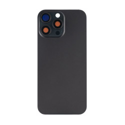For Apple iPhone 16 Pro Max Back Glass Without NFC, Enlarged Camera Frame Black Titanium Compatible