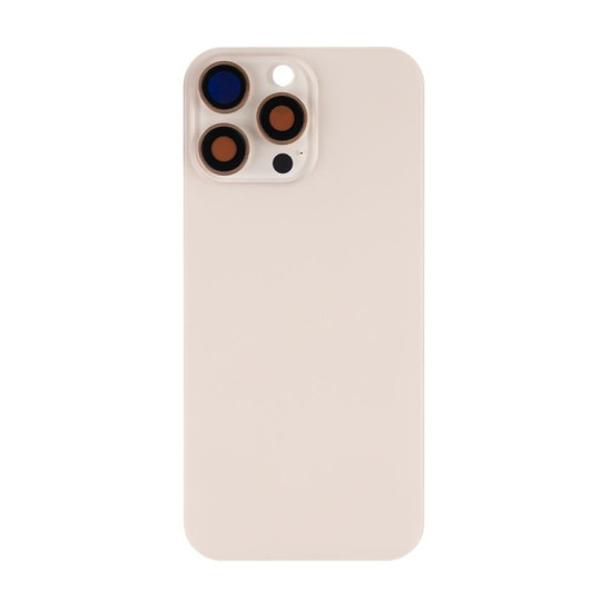 For Apple iPhone 16 Pro Max Back Glass Without NFC, Enlarged Camera Frame Desert Titanium Compatible