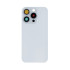 For Apple iPhone 15 Pro Back Glass Without NFC, Enlarged Camera Frame White Titanium Compatible
