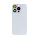 For Apple iPhone 15 Pro Back Glass Without NFC, Enlarged Camera Frame White Titanium Compatible