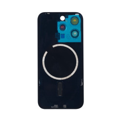 For Apple iPhone 15 Pro Back Glass Without NFC, Enlarged Camera Frame White Titanium Compatible