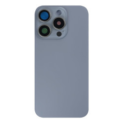 For Apple iPhone 15 Pro Back Glass Without NFC, Enlarged Camera Frame Natural Titanium Compatible