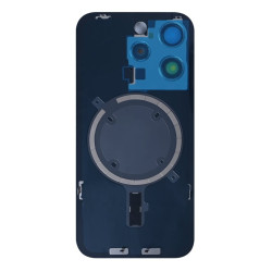 For Apple iPhone 15 Pro Back Glass Without NFC, Enlarged Camera Frame Natural Titanium Compatible