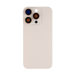 For Apple iPhone 16 Pro Back Glass Without NFC, Enlarged Camera Frame Desert Titanium Compatible